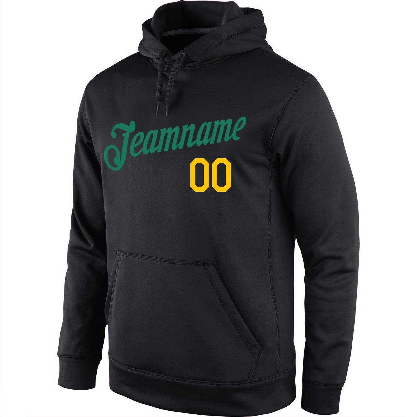 Custom Stitched Black Kelly Green-Gold 3D Skull Pineapple Head Sports Pullover Sweatshirt Hoodie view 2