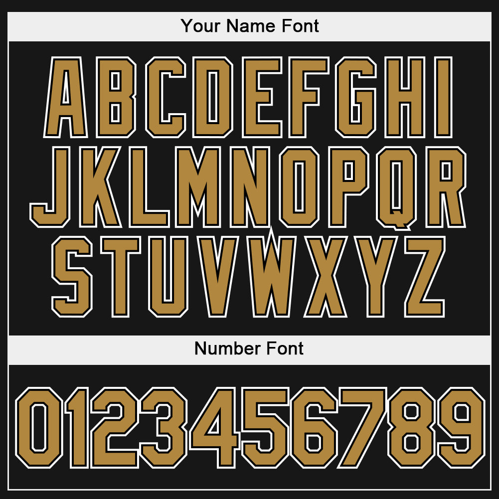 Custom Stitched Black Old Gold-White Sports Pullover Sweatshirt Hoodie view 5