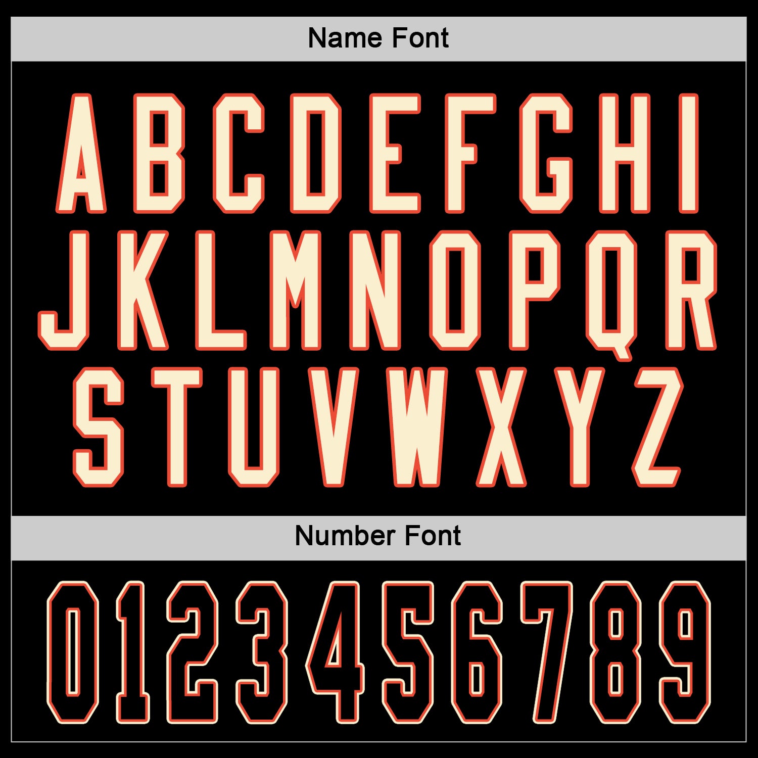 Custom Black Black-Orange Hockey Jersey view 6