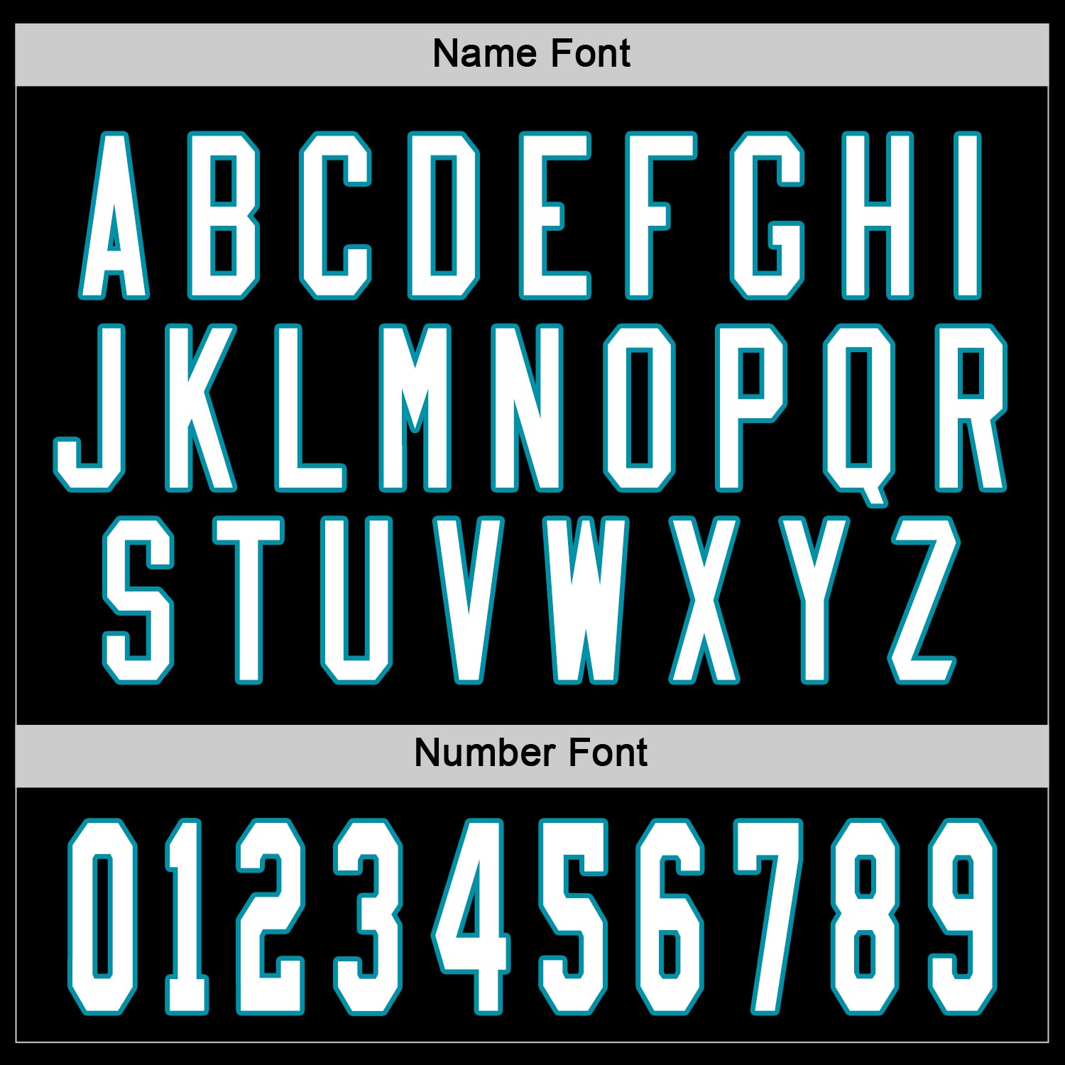 Custom Black White-Teal Hockey Jersey view 5