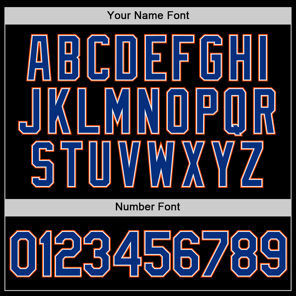 Custom Black Royal-Orange Performance T-Shirt view 3