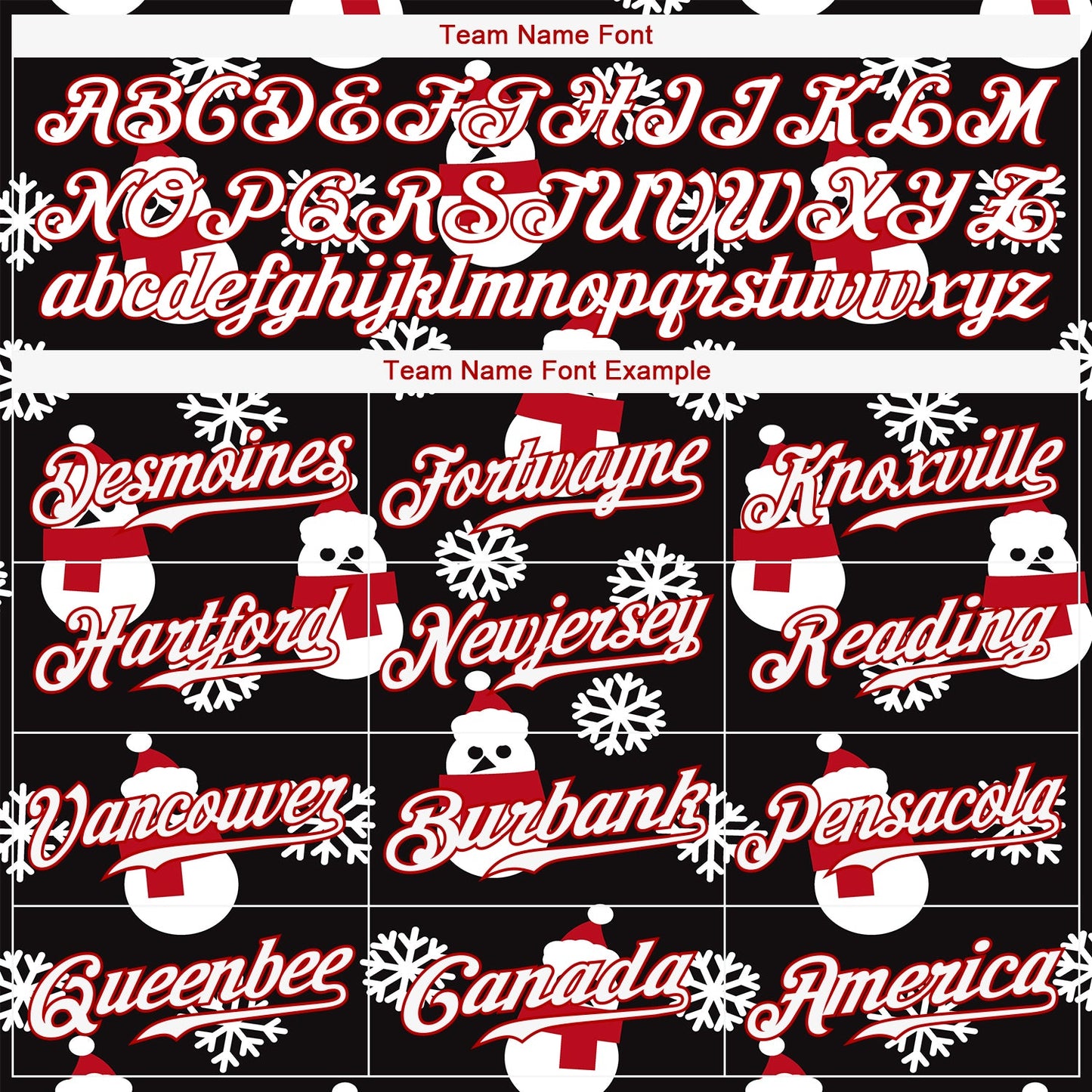 Custom Black Red-White Christmas 3D Authentic Baseball Jersey view 4