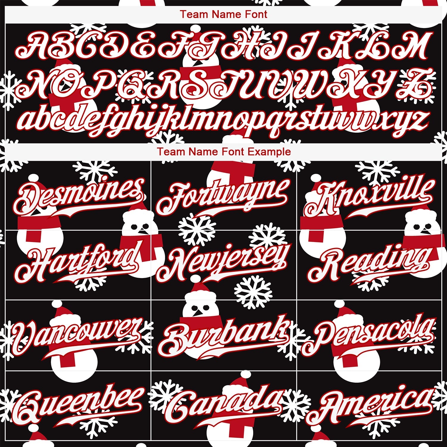 Custom Black Red-White Christmas 3D Authentic Baseball Jersey view 4