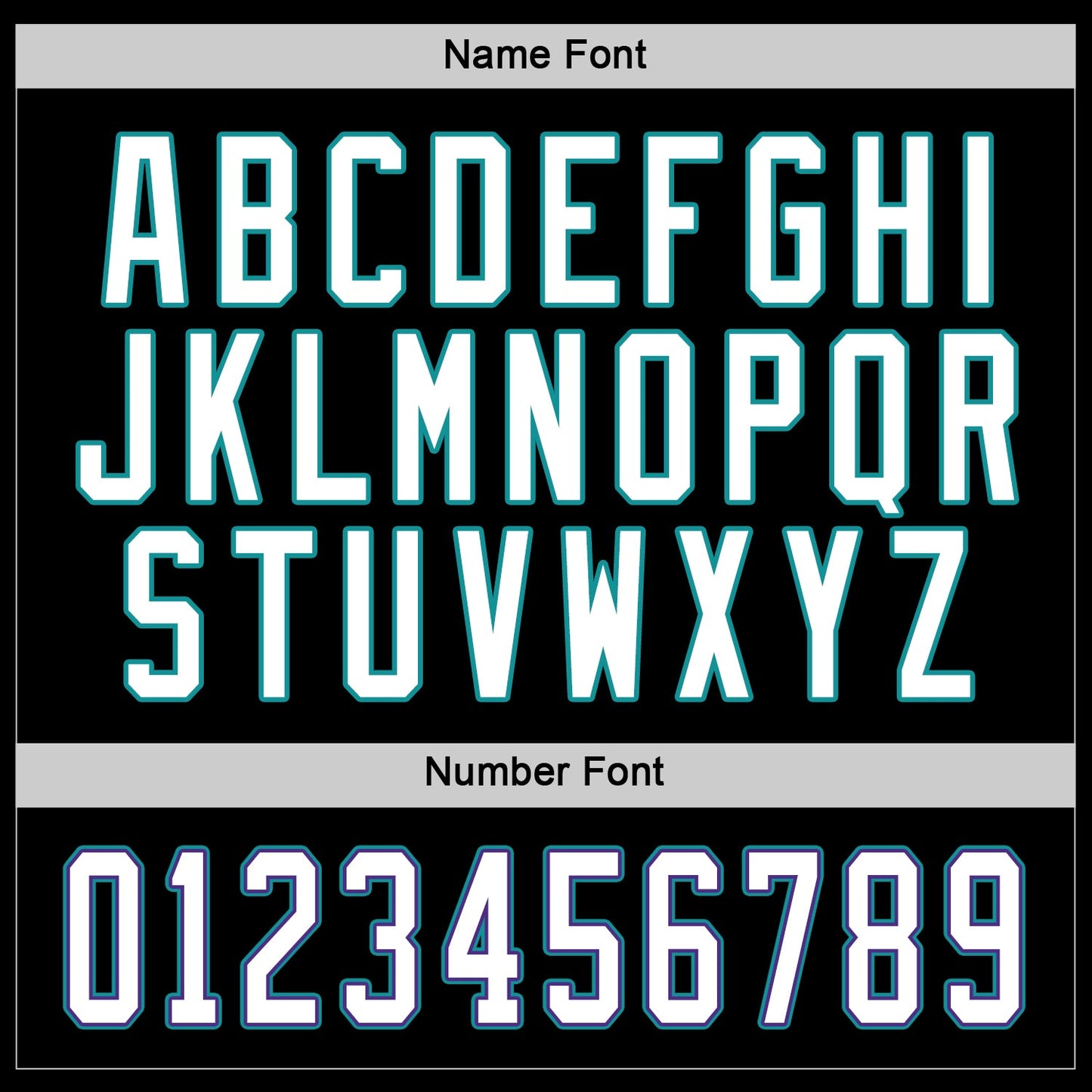 Custom Black White-Teal Hockey Jersey view 3