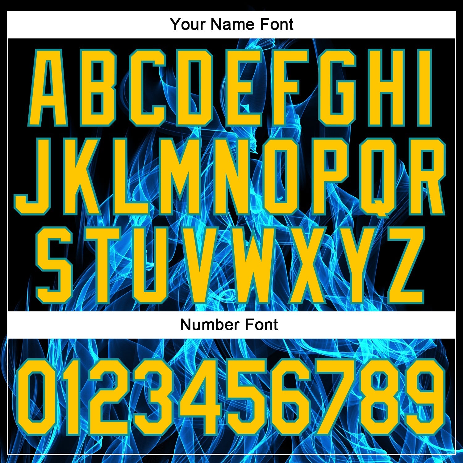 Custom Stitched Black Gold-Aqua 3D Pattern Design Flame Sports Pullover Sweatshirt Hoodie view 4