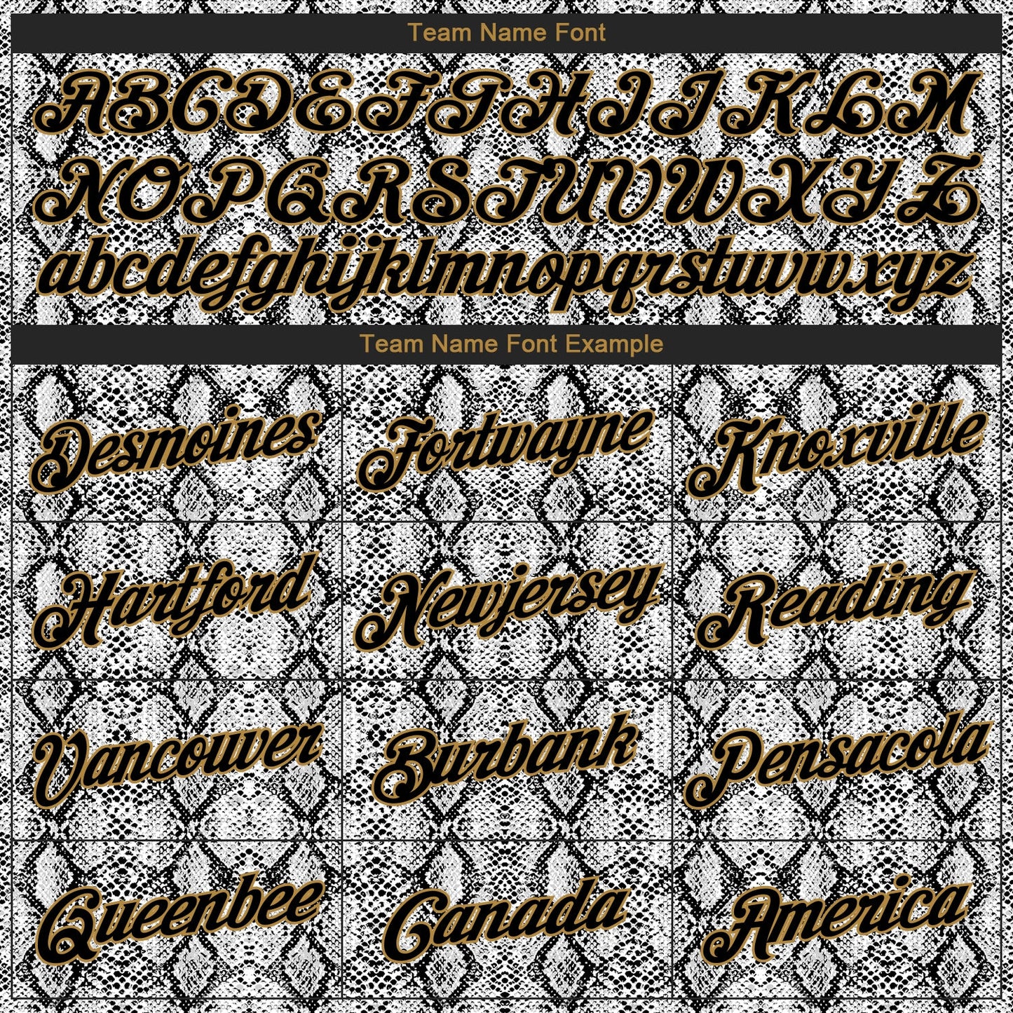 Custom Stitched Black Black-Old Gold 3D Pattern Design Snakeskin Sports Pullover Sweatshirt Hoodie view 3