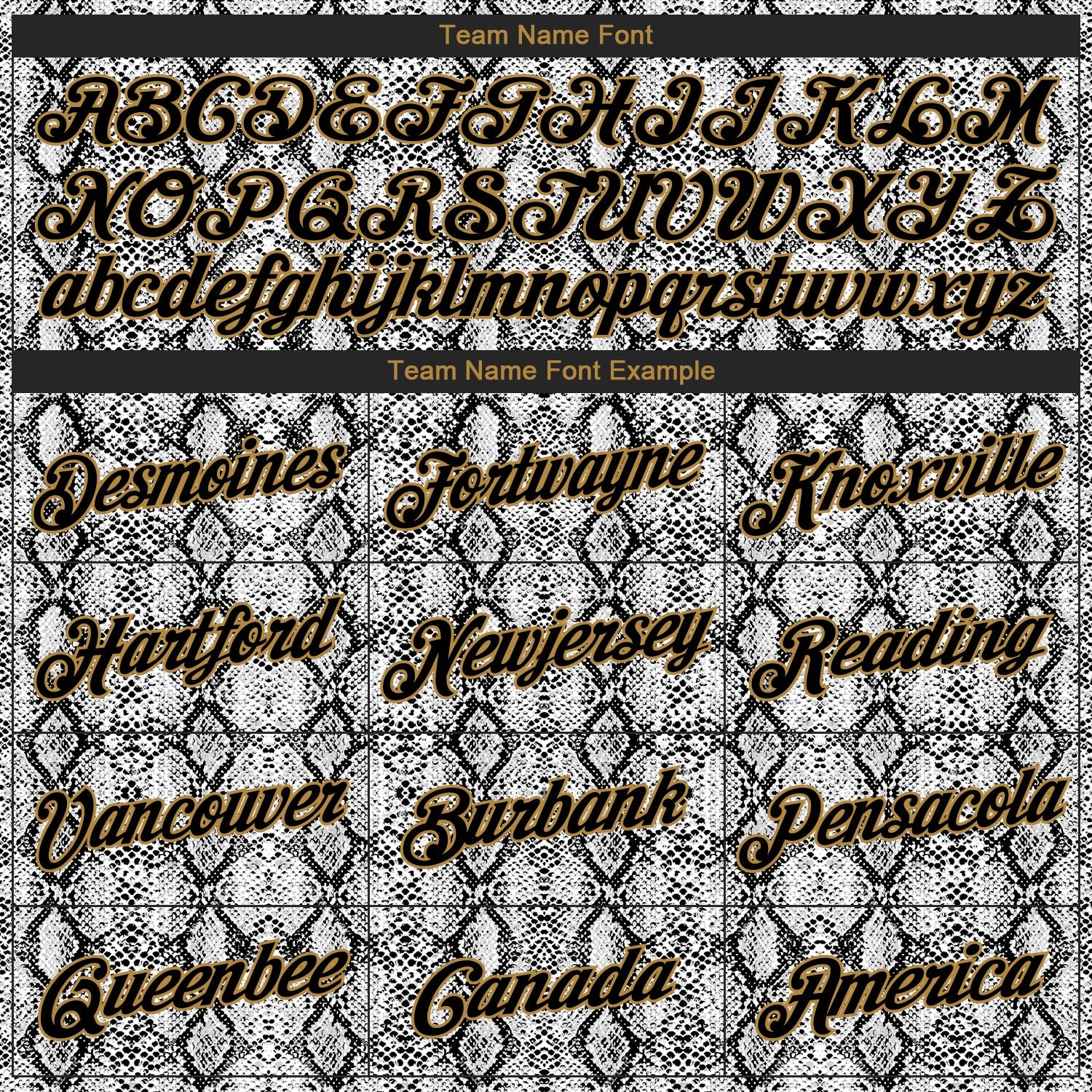 Custom Stitched Black Black-Old Gold 3D Pattern Design Snakeskin Sports Pullover Sweatshirt Hoodie view 3