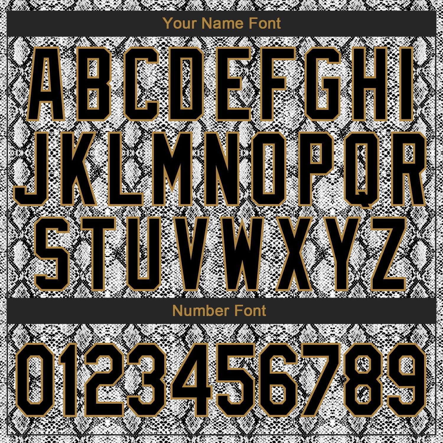 Custom Stitched Black Black-Old Gold 3D Pattern Design Snakeskin Sports Pullover Sweatshirt Hoodie view 4