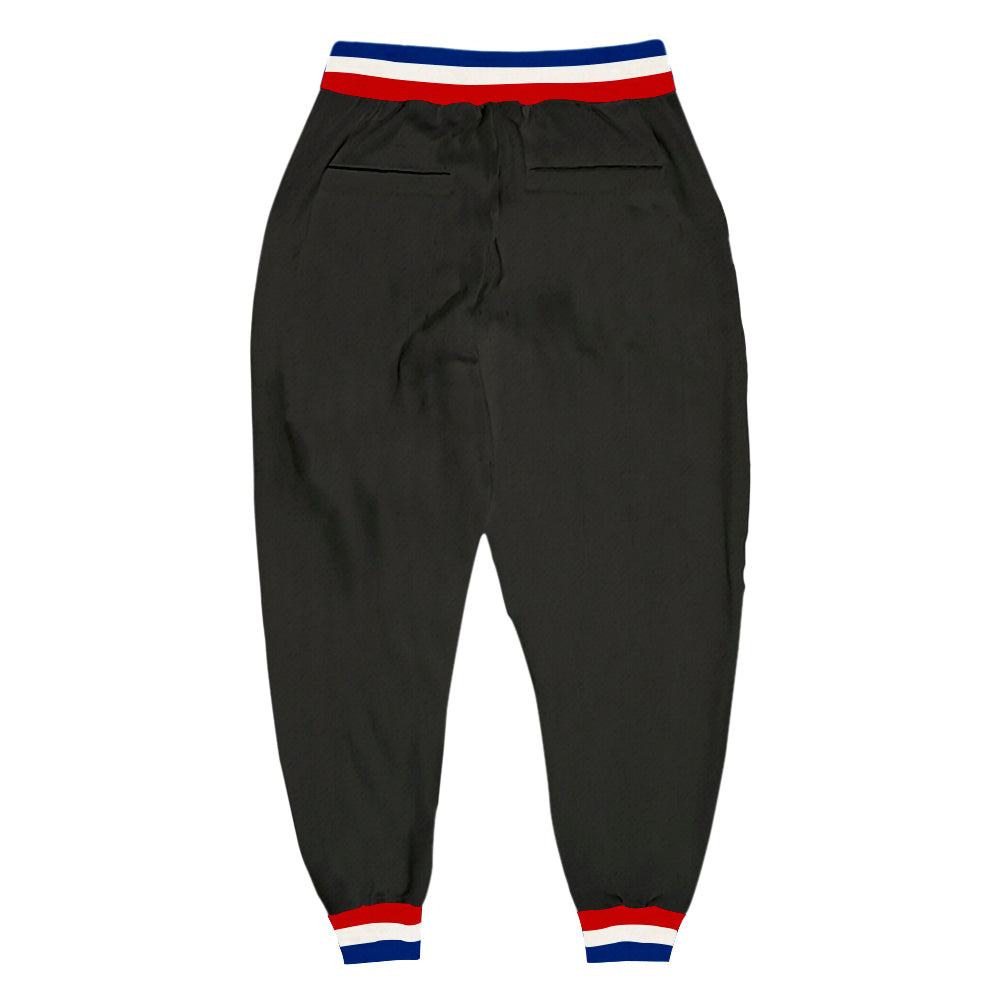 Custom Black Red-Royal Sports Pants view 2