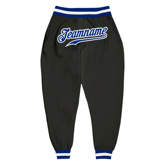 Custom Black Royal-White Sports Pants - Main View