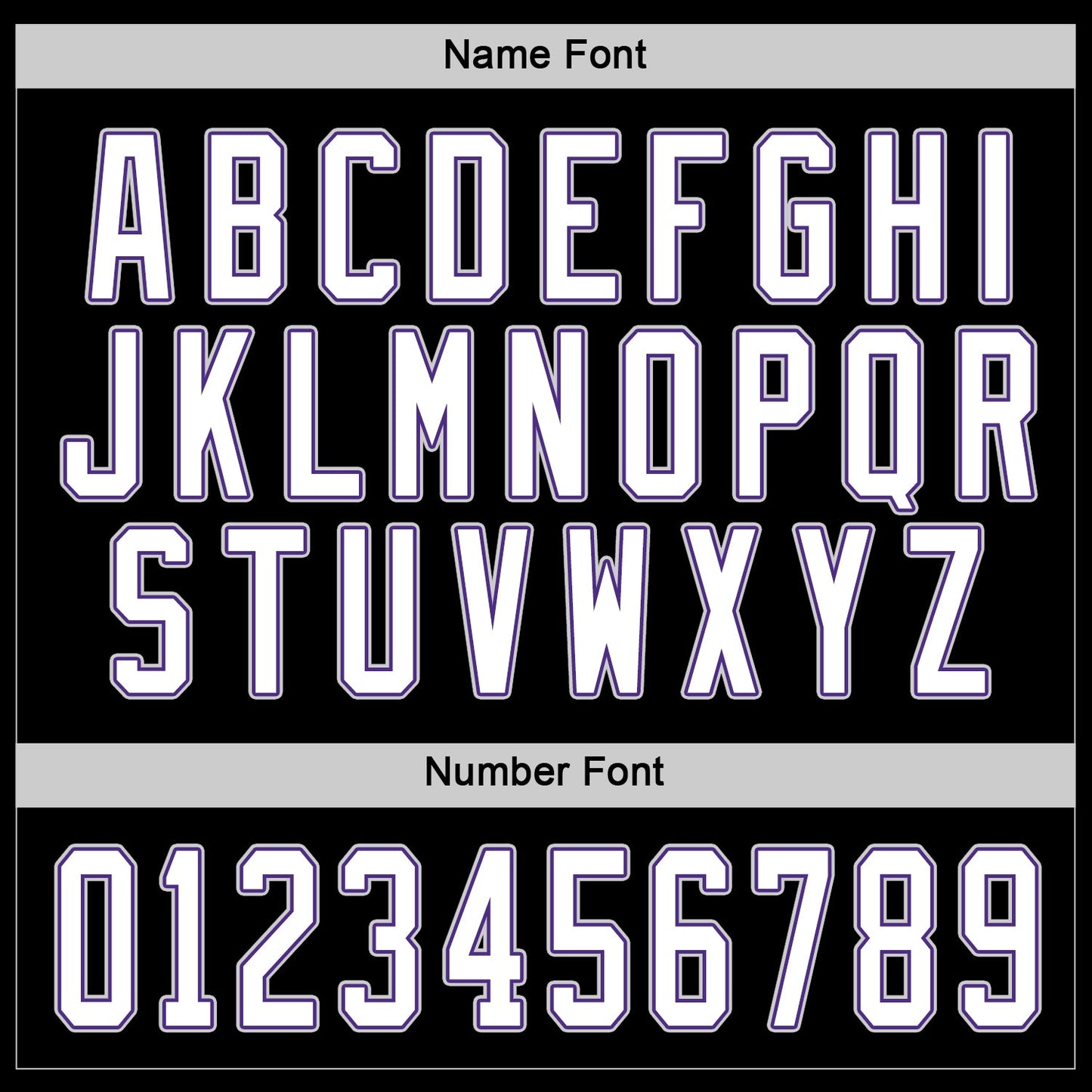 Custom Black White-Purple Hockey Jersey view 3