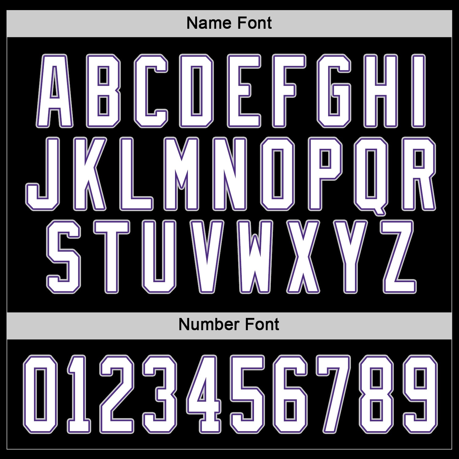 Custom Black White-Purple Hockey Jersey view 3