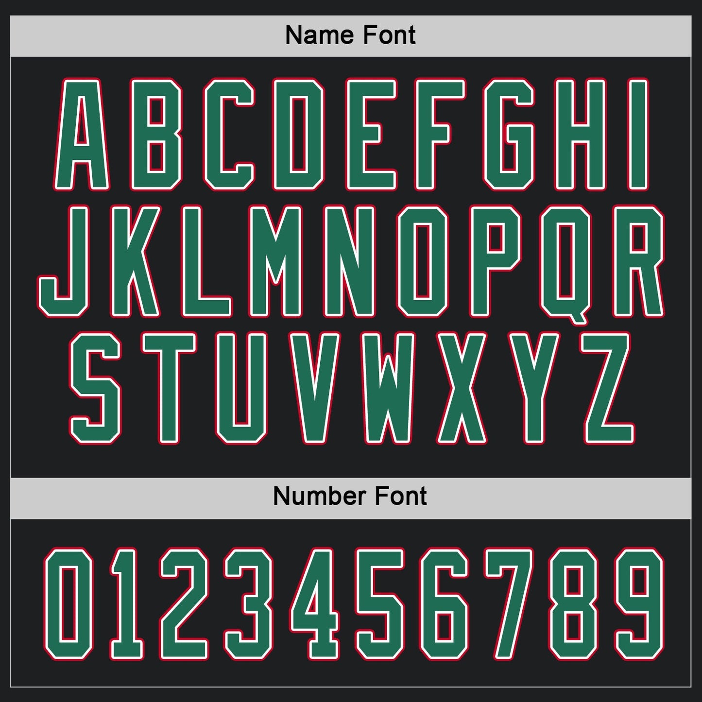 Custom Black Kelly Green-Red Hockey Jersey view 3