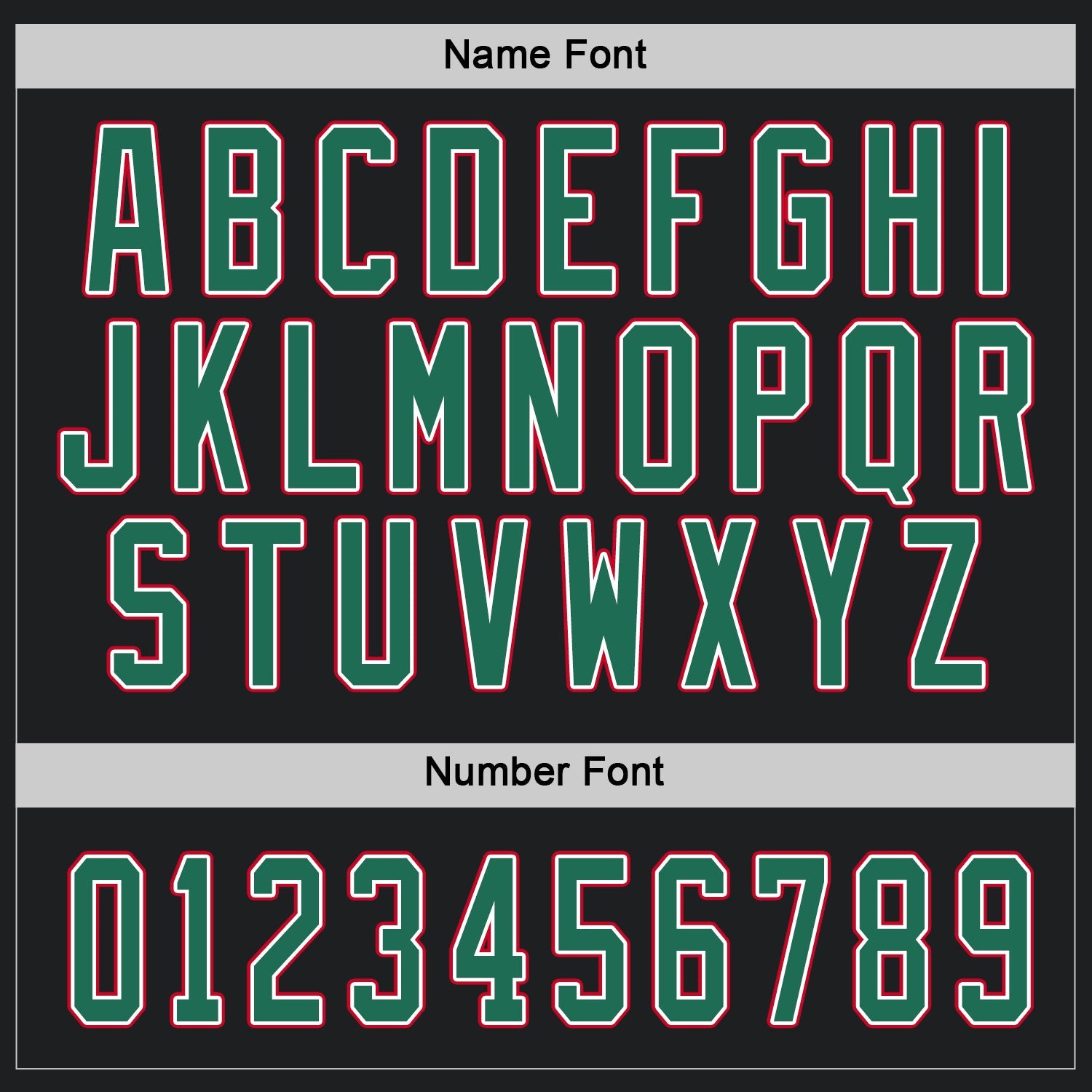 Custom Black Kelly Green-Red Hockey Jersey view 3