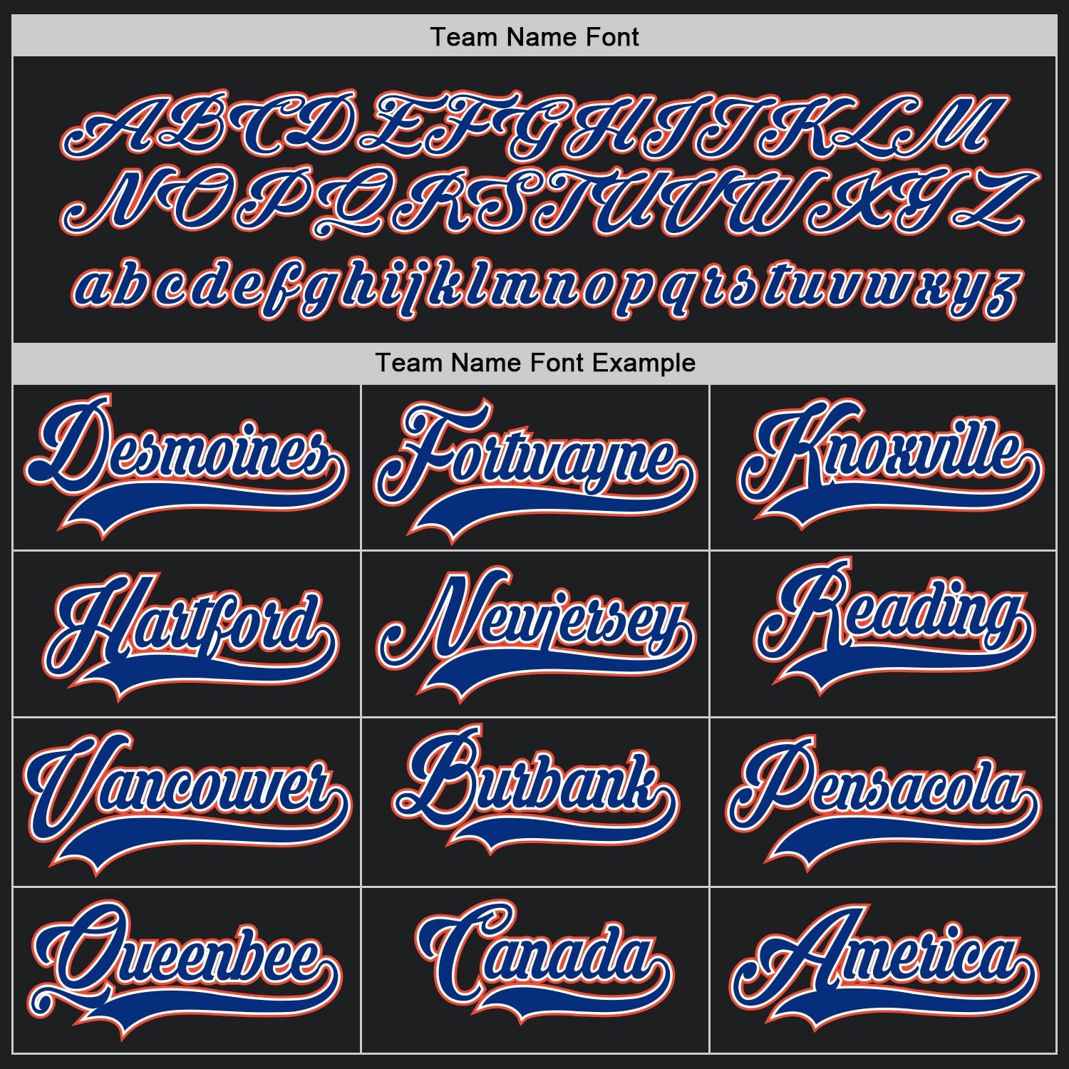 Custom Black Royal-Orange Hockey Jersey view 4