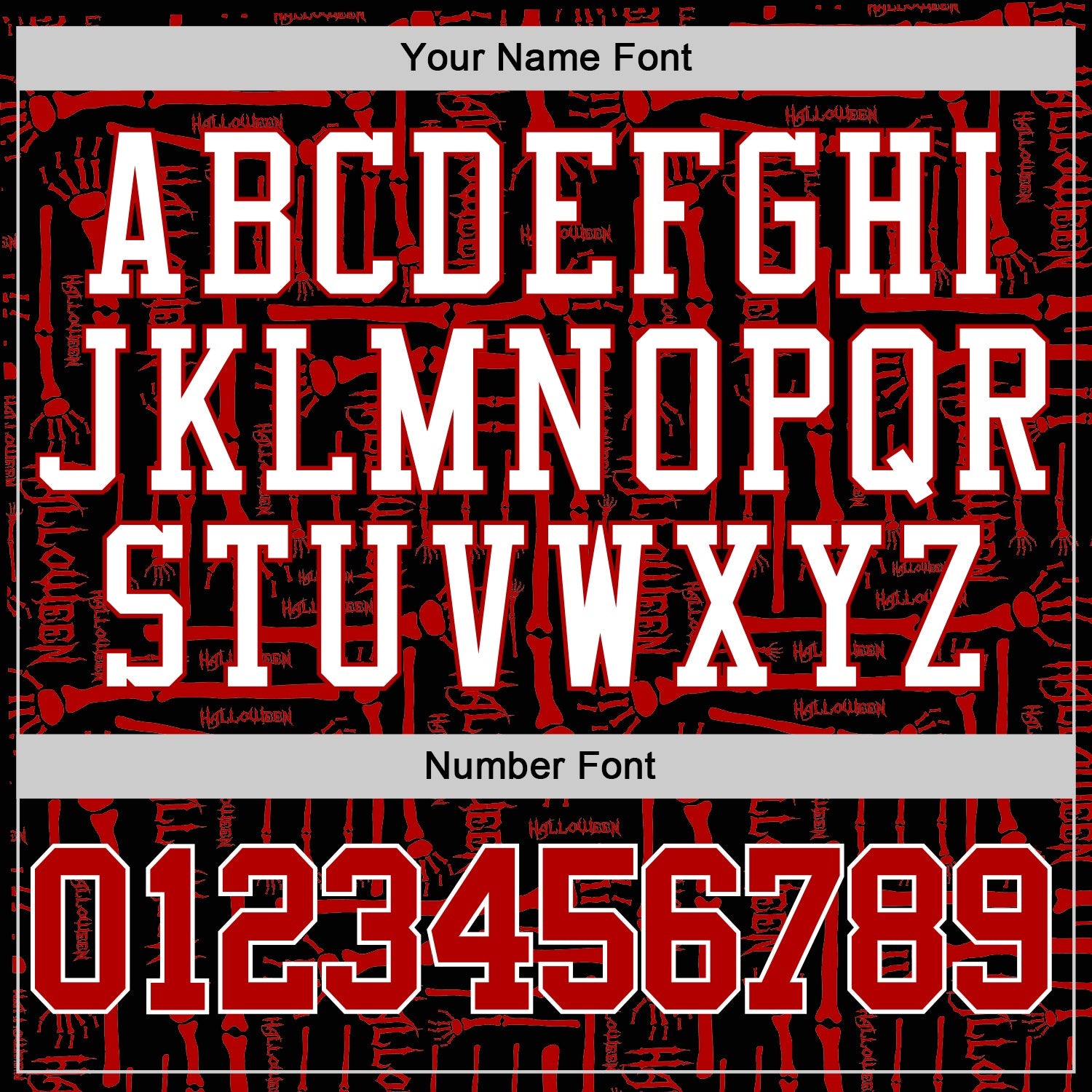 Custom Stitched Black Red-White 3D Pattern Halloween Sports Pullover Sweatshirt Hoodie view 4