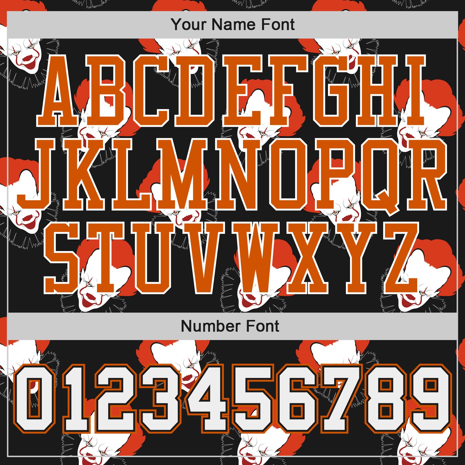 Custom Stitched Black White-Orange 3D Pattern Design Clown Sports Pullover Sweatshirt Hoodie view 4
