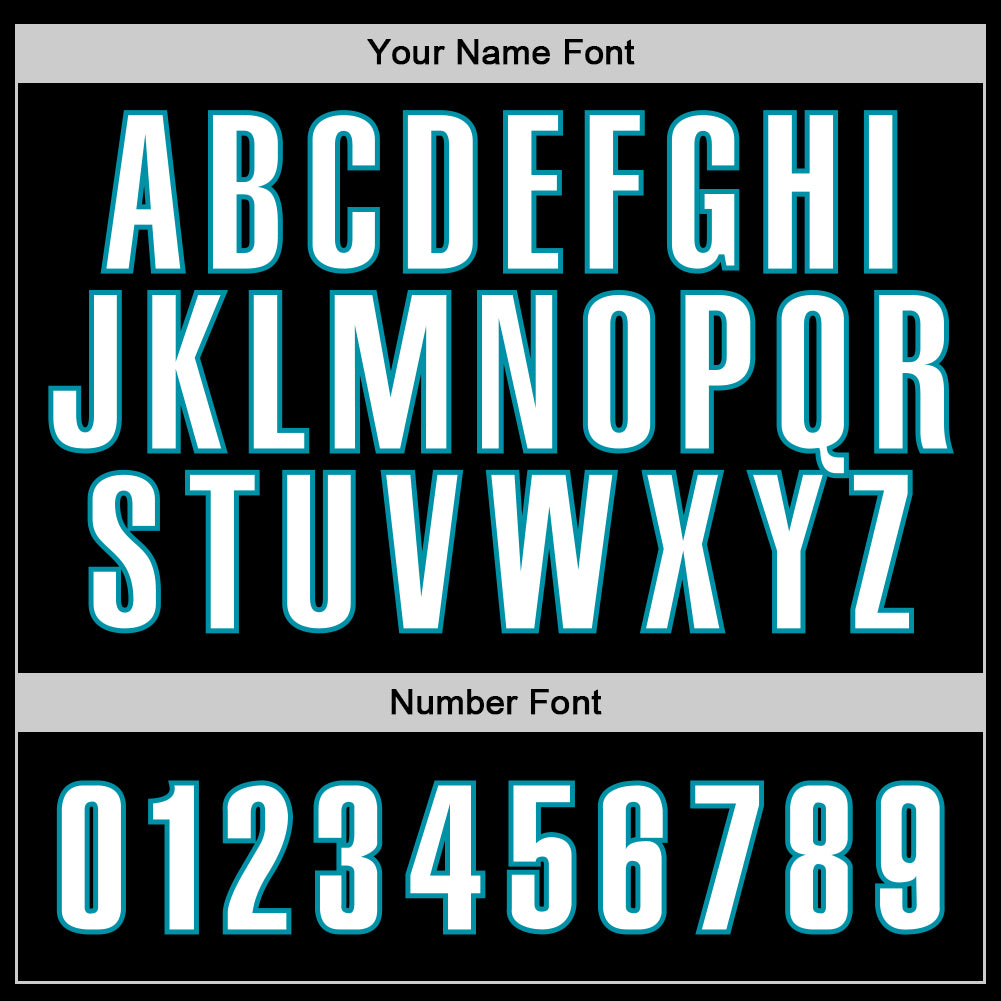 Custom Stitched Black White-Teal Sports Pullover Sweatshirt Hoodie view 3