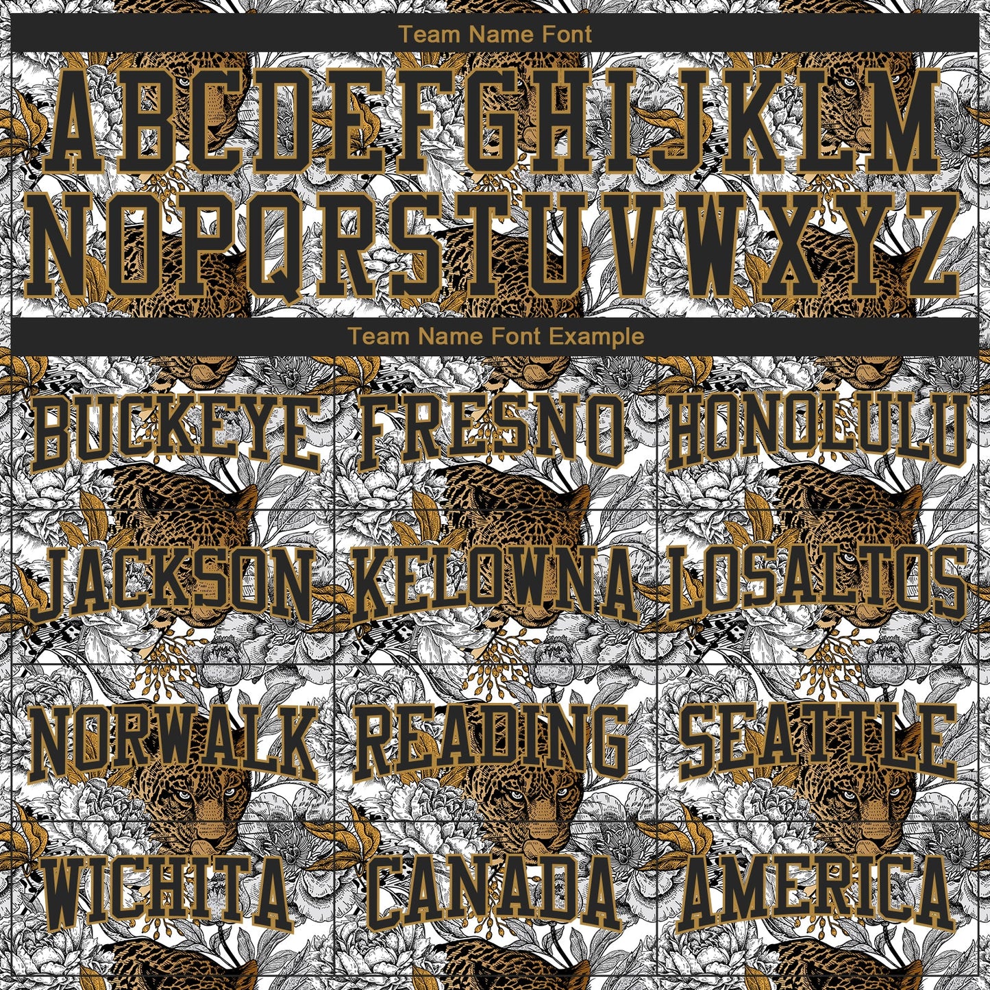 Custom Stitched Black Black-Old Gold 3D Pattern Design Leopard Sports Pullover Sweatshirt Hoodie view 3