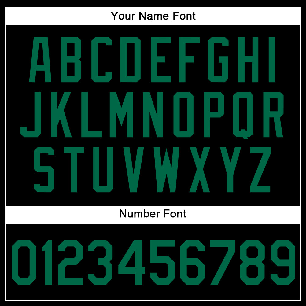 Custom Black Kelly Green-White Authentic Baseball Jersey view 5