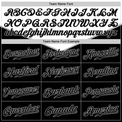 Custom Black Black-Gray 3D Pattern Design Multicolor Authentic Baseball Jersey view 4