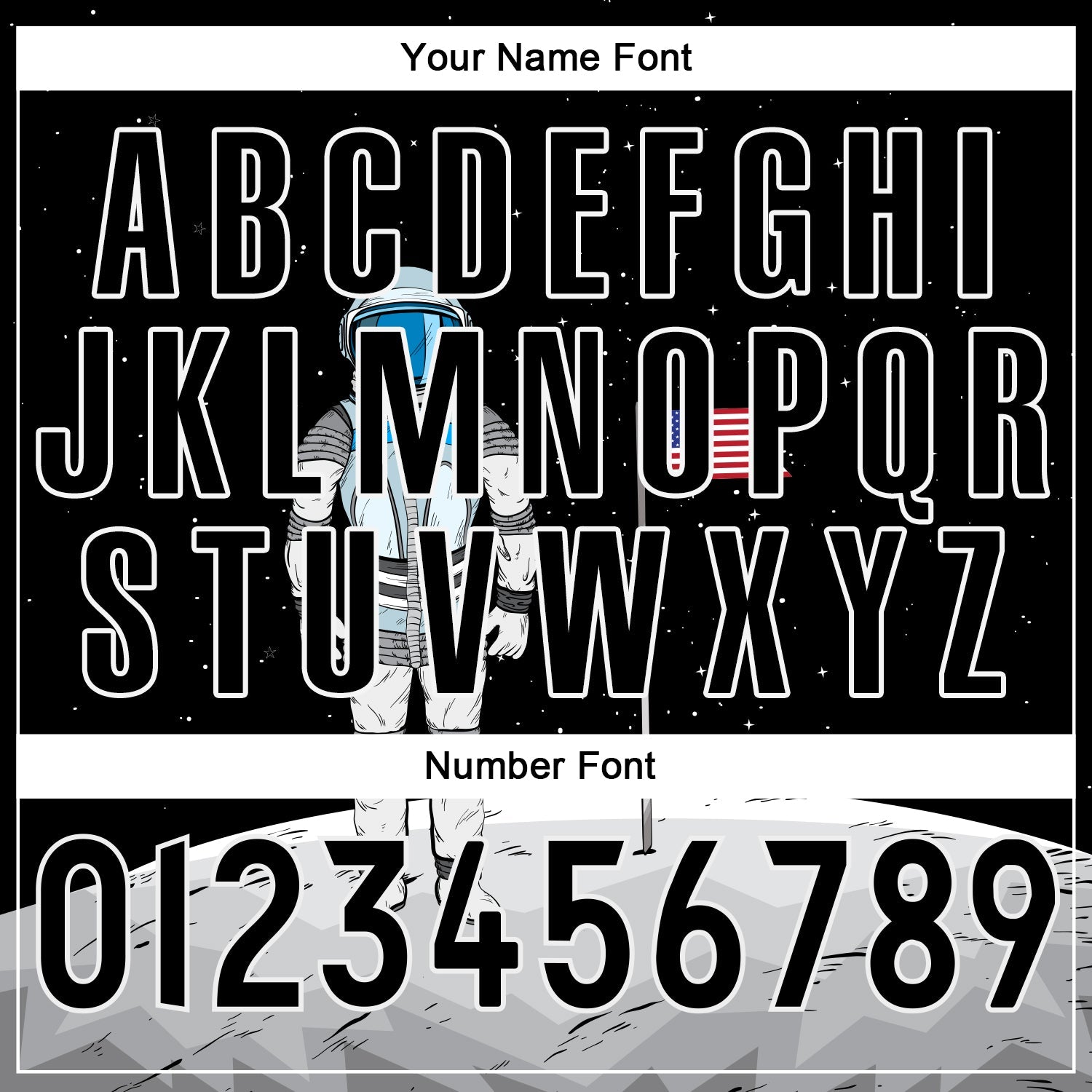 Custom Black Black-White 3D Pattern Design Astronaut Authentic Baseball Jersey view 6
