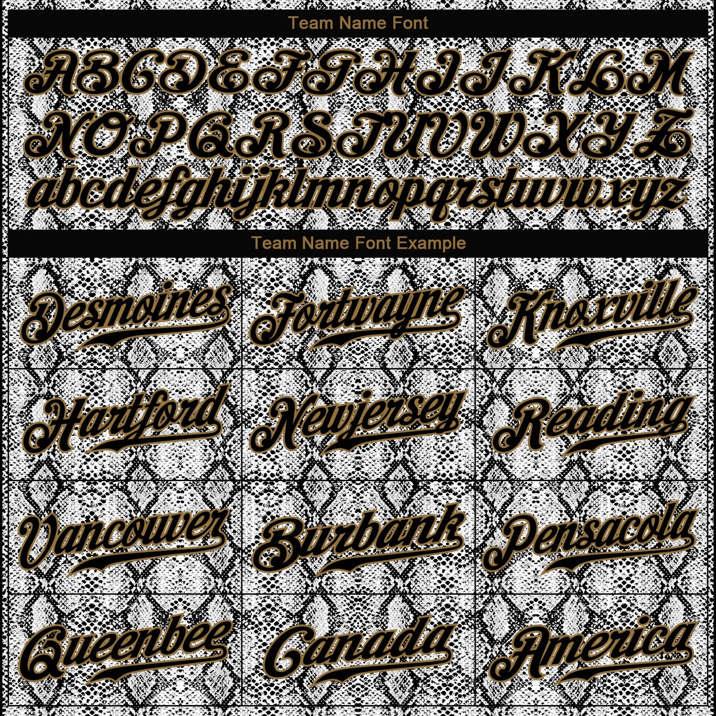Custom Black Snakeskin Black-Old Gold 3D Pattern Design Authentic Baseball Jersey view 4