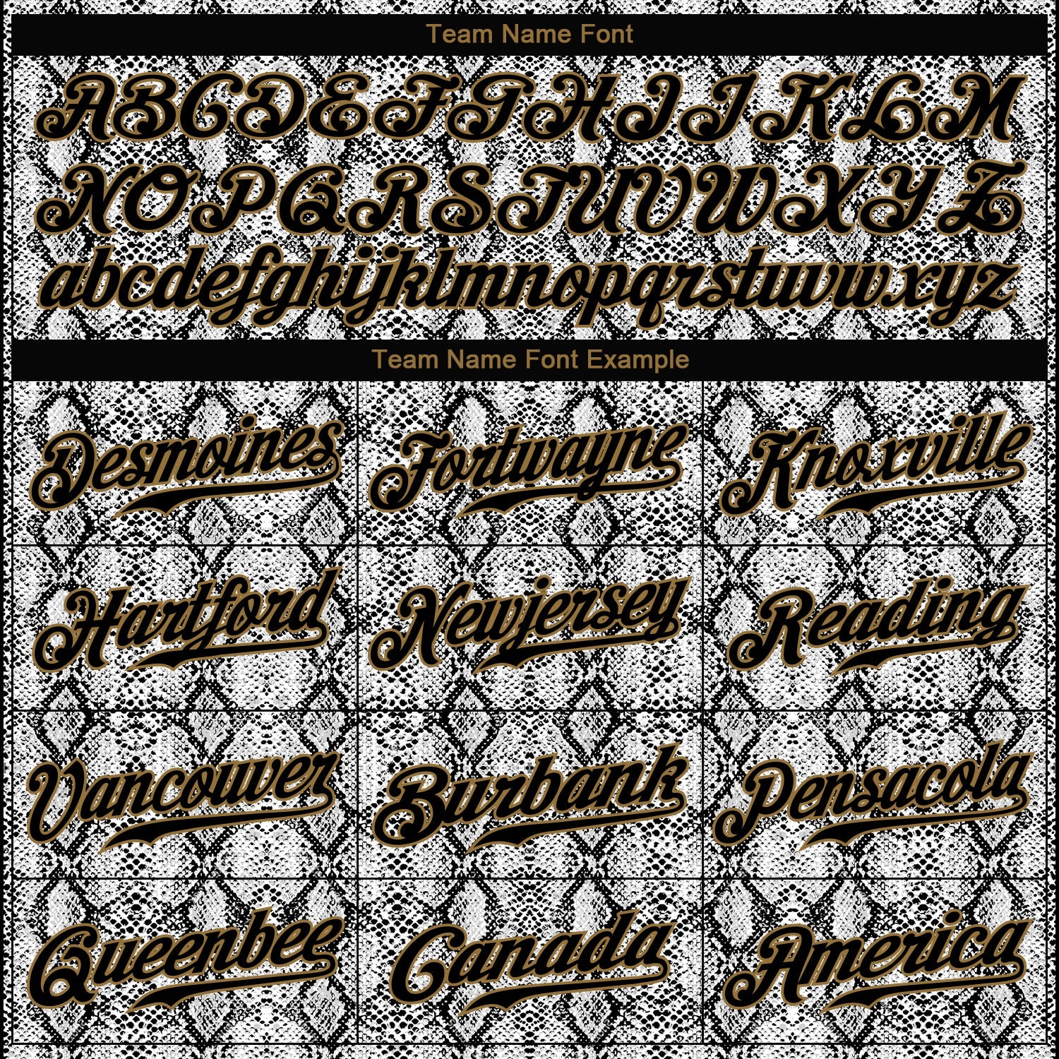 Custom Black Snakeskin Black-Old Gold 3D Pattern Design Authentic Baseball Jersey view 4