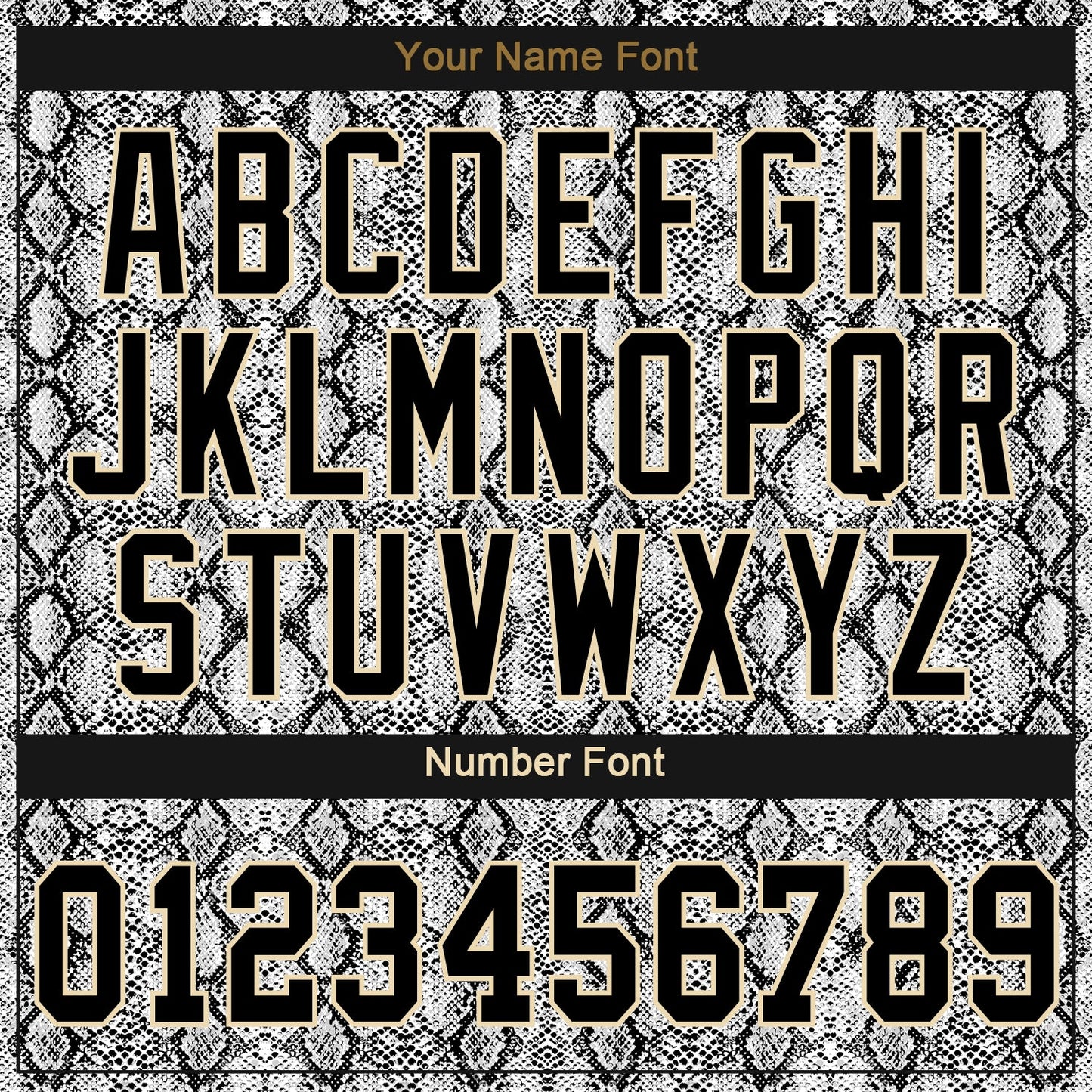 Custom Black Snakeskin Black-Old Gold 3D Pattern Design Authentic Baseball Jersey view 5