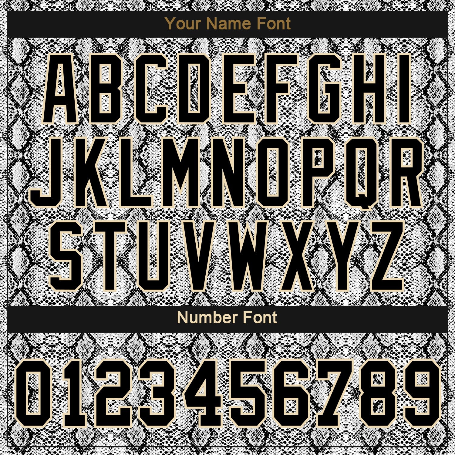Custom Black Snakeskin Black-Old Gold 3D Pattern Design Authentic Baseball Jersey view 5