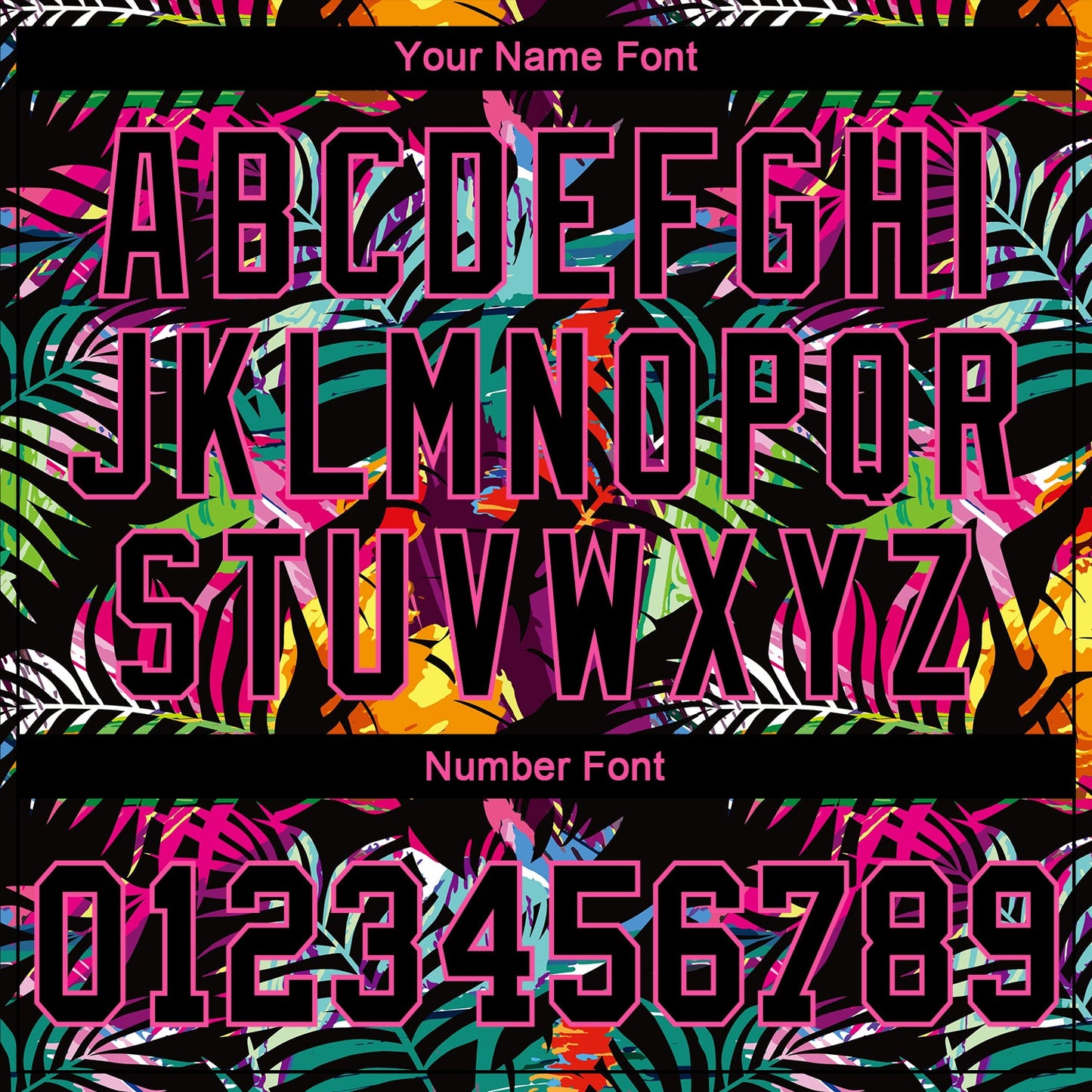 Custom Black Black-Pink 3D Pattern Design Tropical Palm Leaves Authentic Baseball Jersey view 5