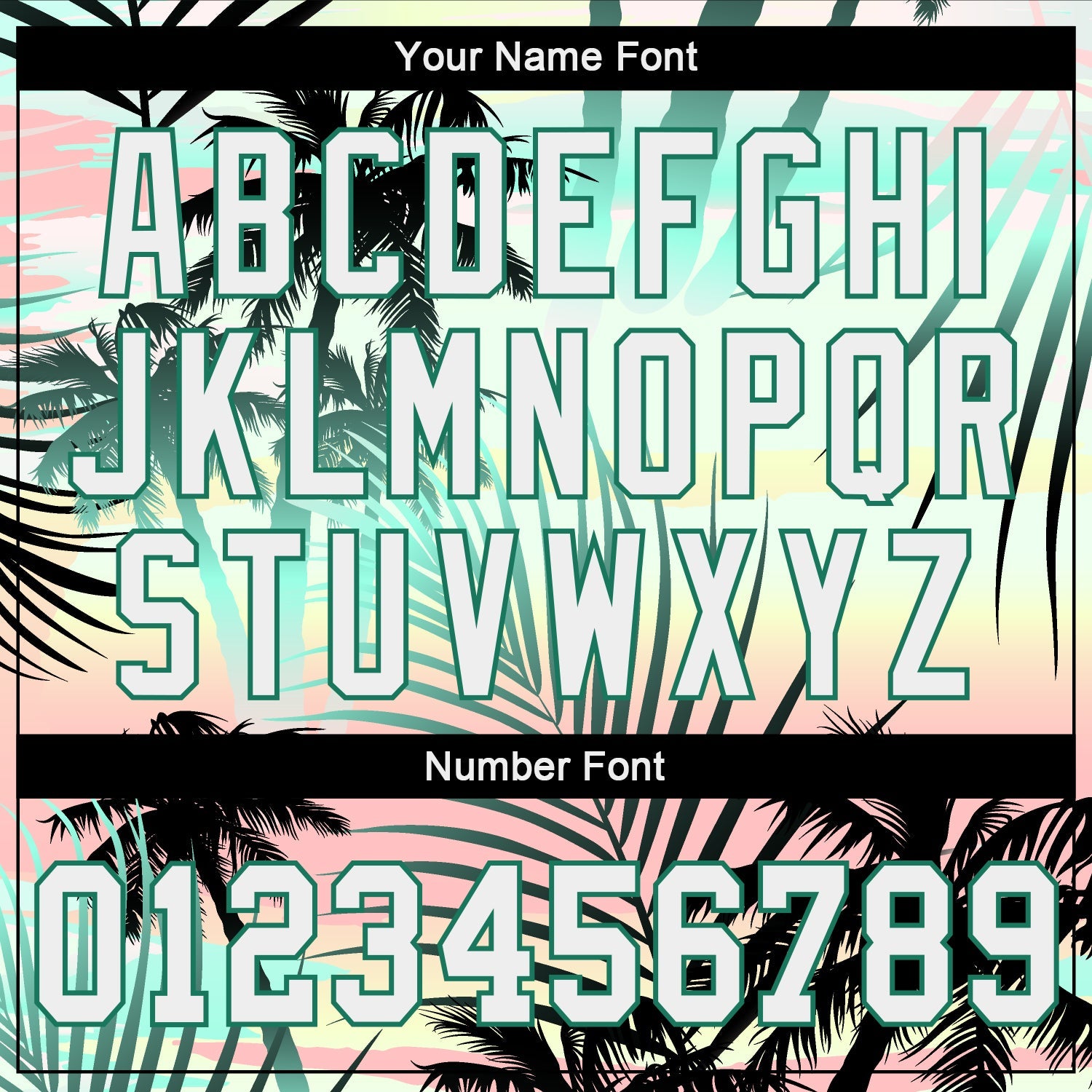 Custom Black Black-Kelly Green 3D Pattern Design Tropical Palm Leaves Authentic Baseball Jersey view 5