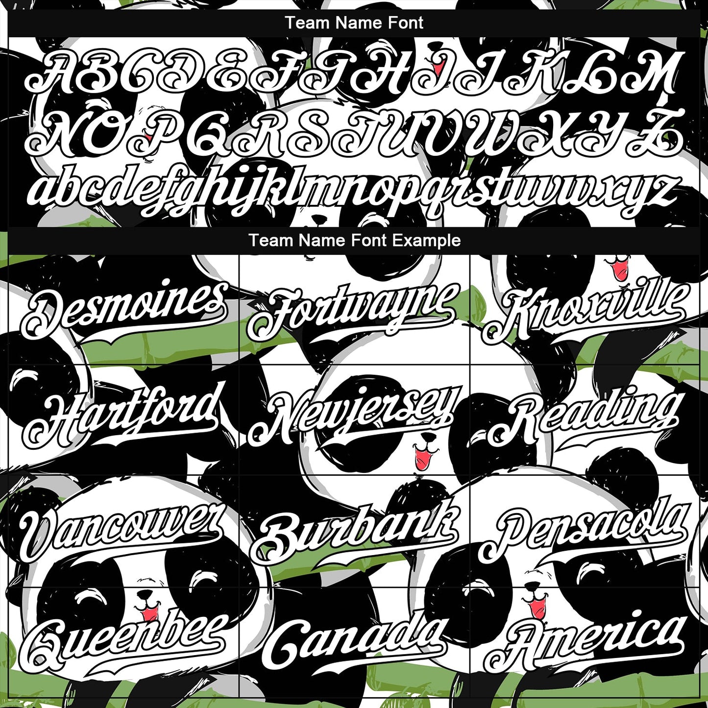 Custom Black White-Black 3D Pattern Design Pandas Authentic Baseball Jersey view 4