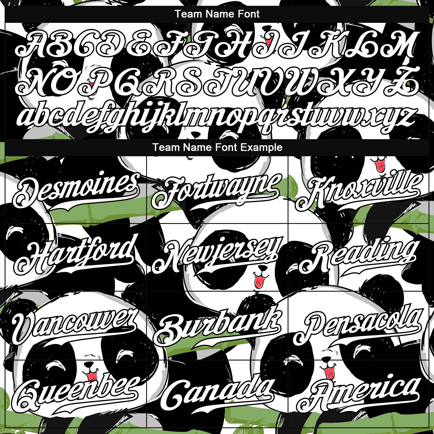Custom Black White-Black 3D Pattern Design Pandas Authentic Baseball Jersey view 4