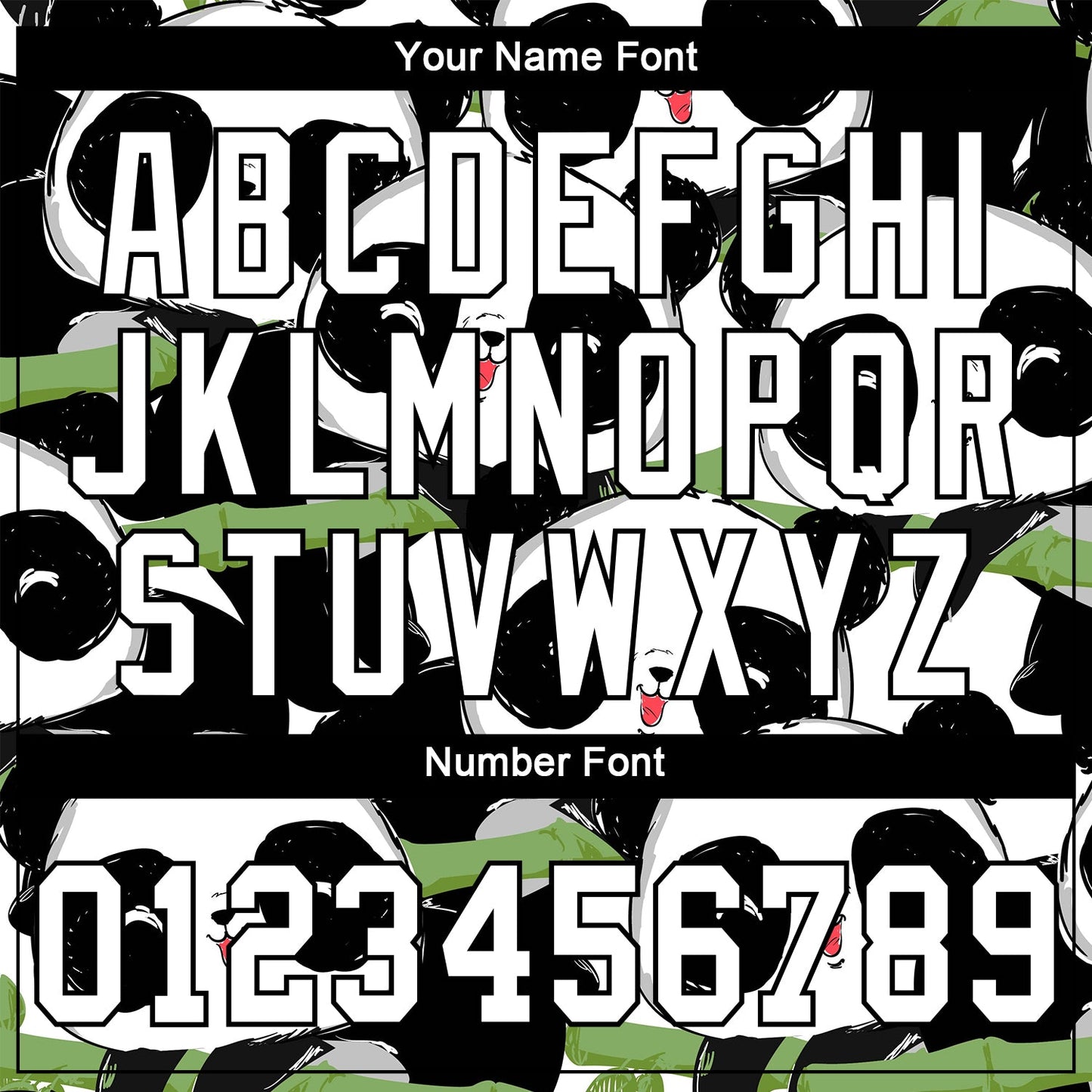 Custom Black White-Black 3D Pattern Design Pandas Authentic Baseball Jersey view 5