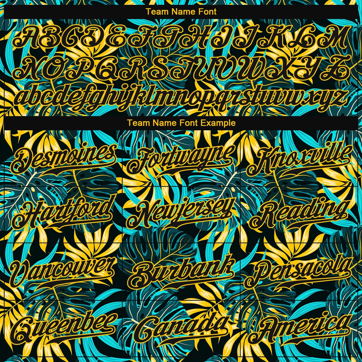 Custom Black Black-Gold 3D Pattern Design Tropical Palm Leaves Authentic Baseball Jersey view 4