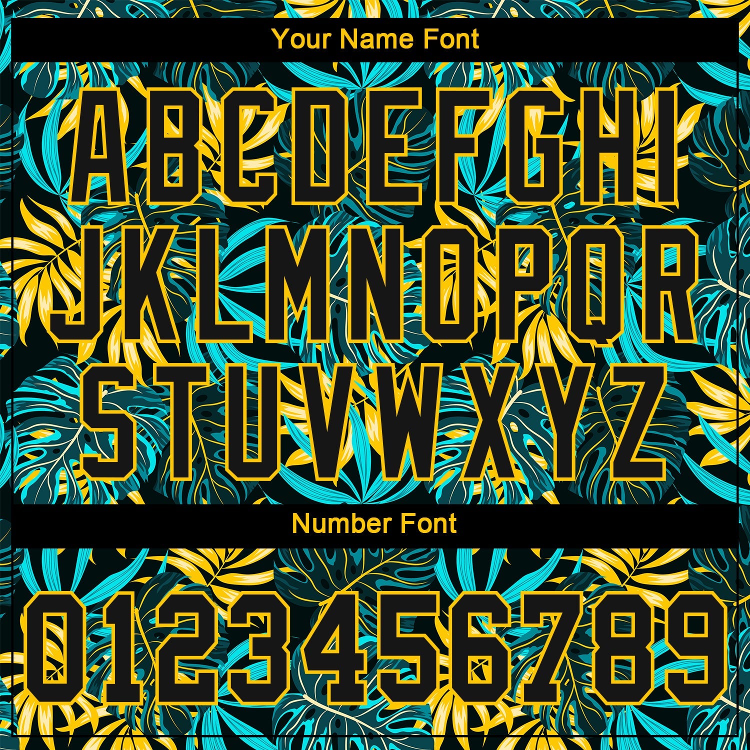 Custom Black Black-Gold 3D Pattern Design Tropical Palm Leaves Authentic Baseball Jersey view 5
