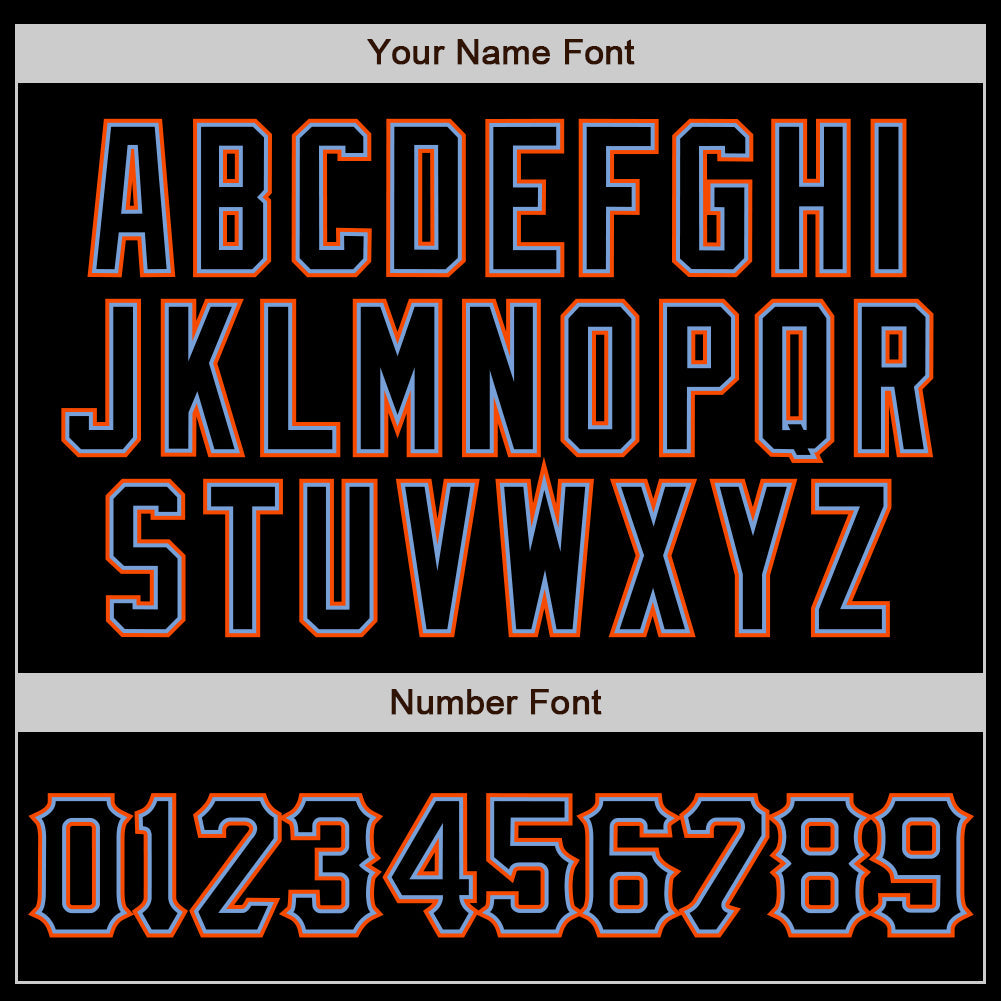 Custom Black Black-Orange Authentic Baseball Jersey view 4