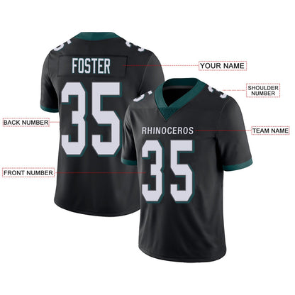 Custom P.Eagles Football Jerseys Team Player or Personalized Design Your Own Name for Men's Women's Youth Jerseys Green view 4