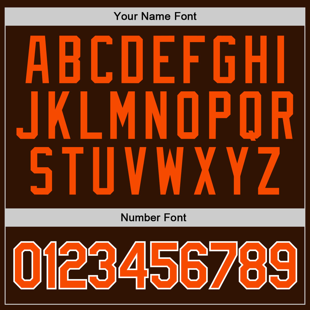 Custom Stitched Brown Orange-White Sports Pullover Sweatshirt Hoodie view 5