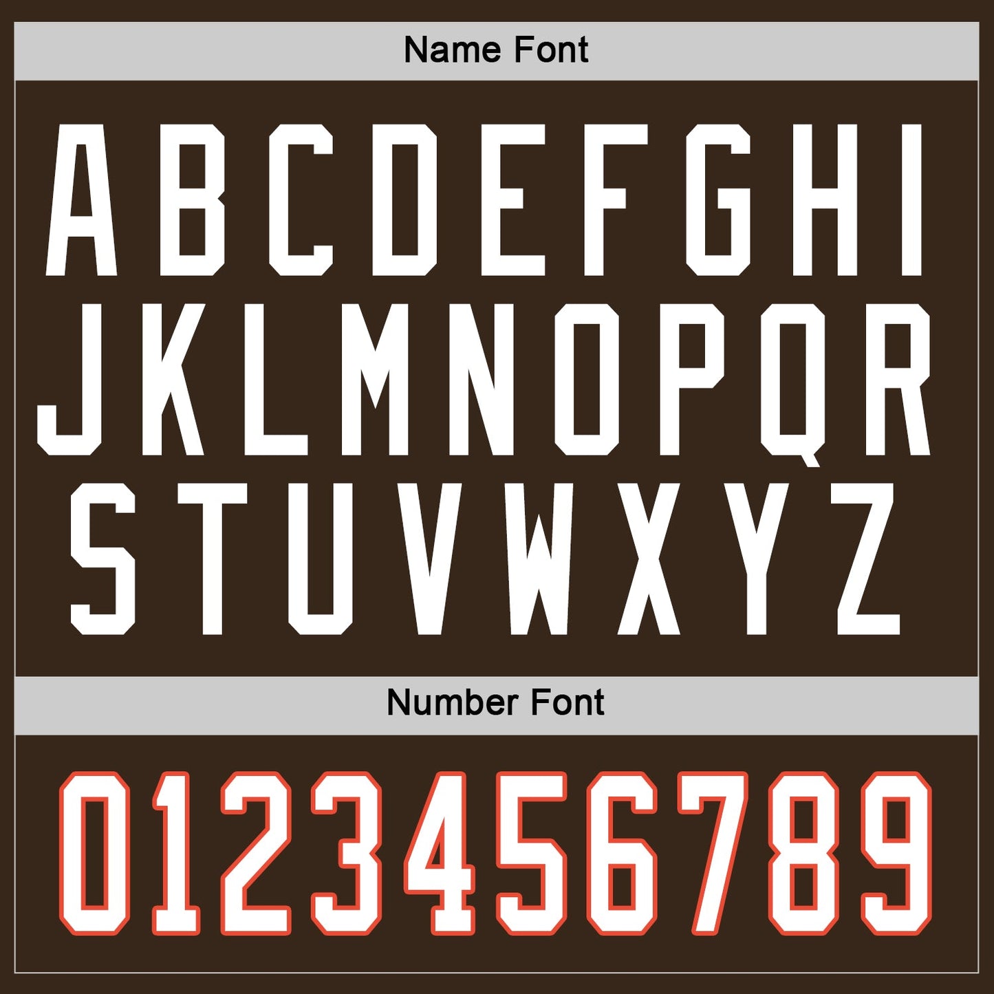 Custom Brown White-Orange Hockey Jersey view 5