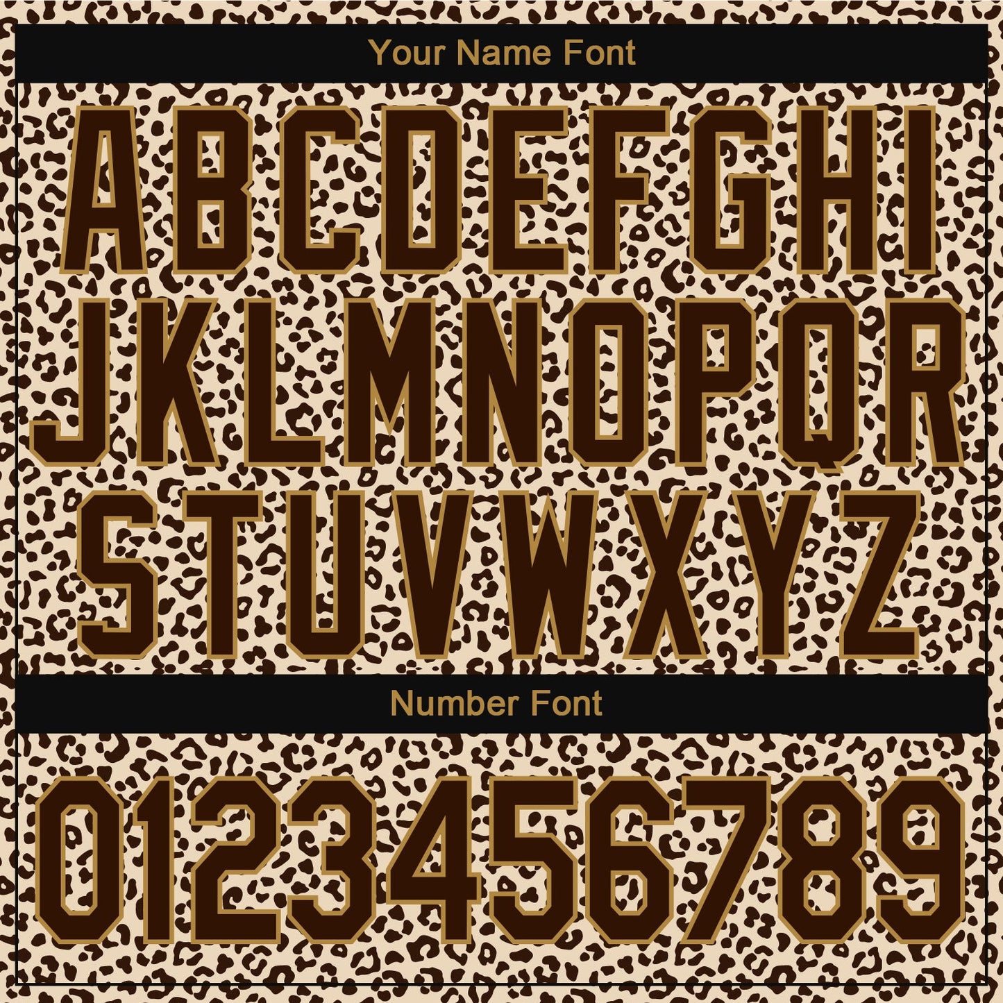 Custom Stitched Brown Brown-Old Gold 3D Pattern Design Leopard Sports Pullover Sweatshirt Hoodie view 4