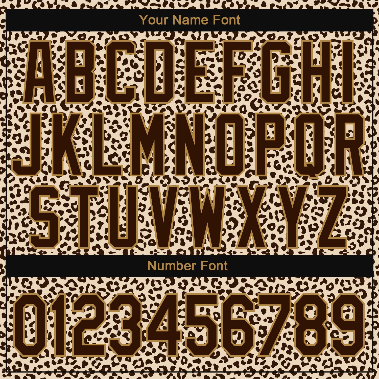 Custom Stitched Brown Brown-Old Gold 3D Pattern Design Leopard Sports Pullover Sweatshirt Hoodie view 4