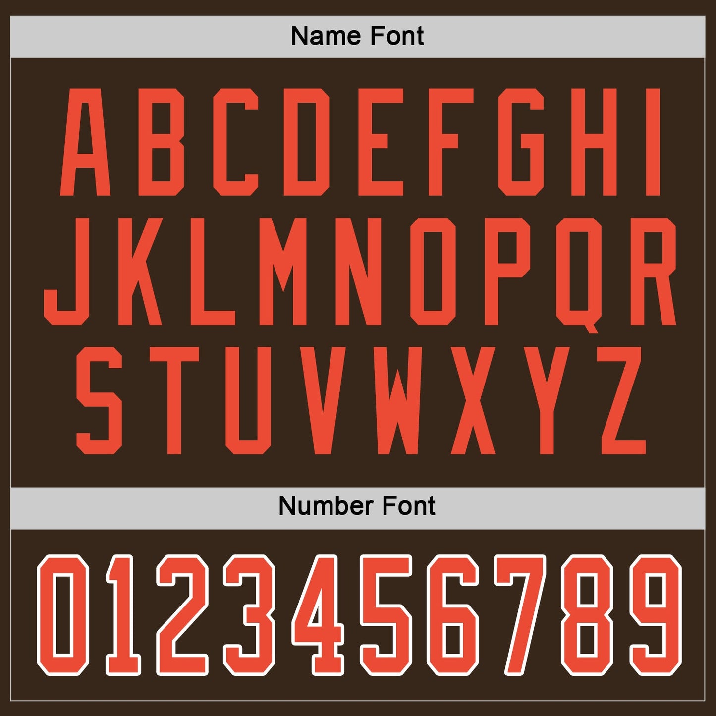 Custom Brown Orange-White Hockey Jersey view 3
