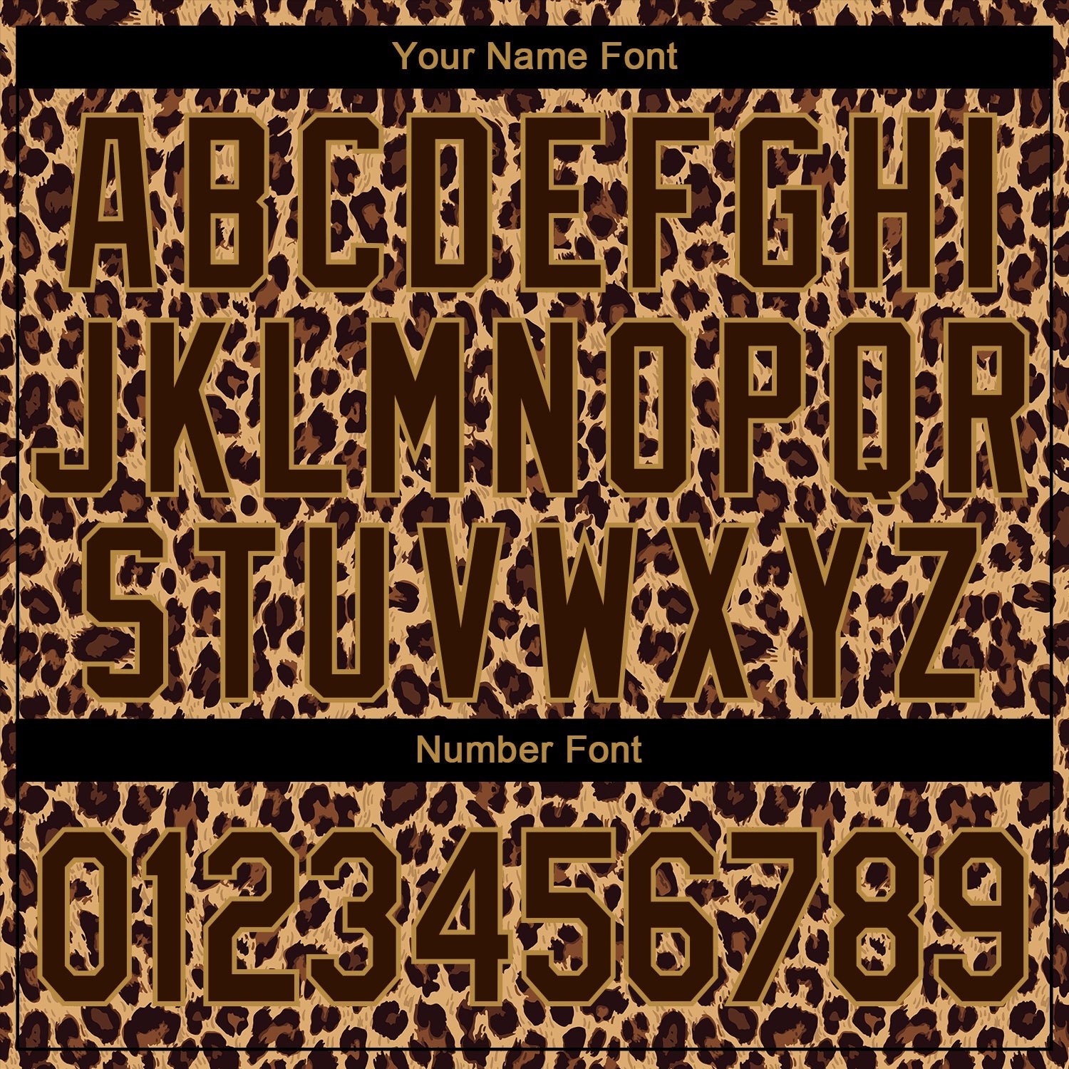 Custom Brown Brown-Old Gold 3D Pattern Design Leopard Performance T-Shirt view 4