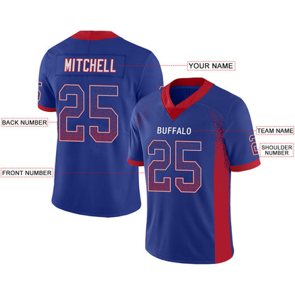 Custom B.Bills Stitched American Football Jerseys Personalize Birthday Gifts Blue Jersey view 2