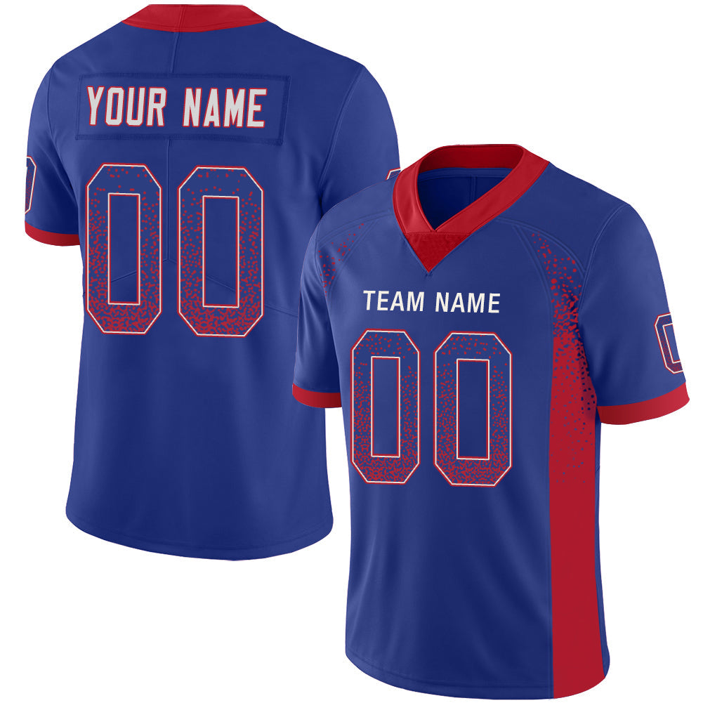 Custom B.Bills Stitched American Football Jerseys Personalize Birthday Gifts Blue Jersey - Main View