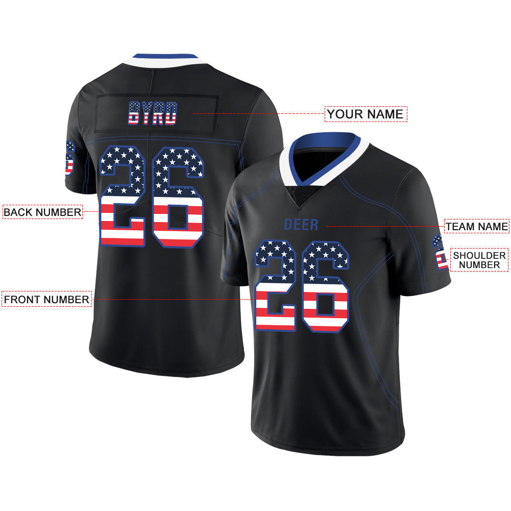 Custom B.Bills Stitched American Football Jerseys Personalize Birthday Gifts Black Jersey view 2