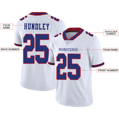 Custom B.Bills Stitched American Football Jerseys Personalize Birthday Gifts White Jersey view 2