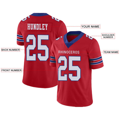 Custom B.Bills Stitched American Football Jerseys Personalize Birthday Gifts Red Jersey view 2